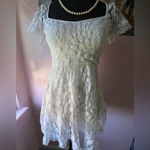 Abercrombie and Fitch, XS white lace mini dress, year production unknown